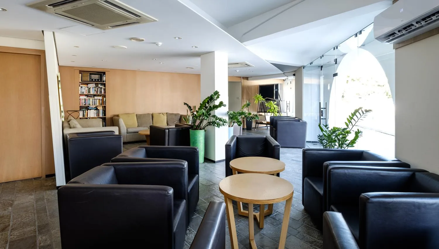 Reception lounge with armchairs
